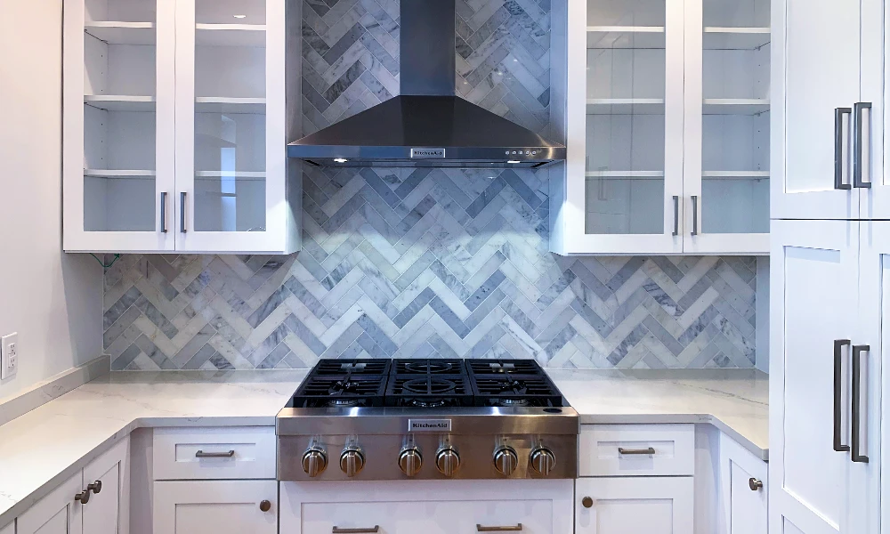 Image of a kitchen island designed and installed by Tucson Cabinets & Stoneworks